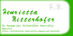 henrietta mitterhofer business card